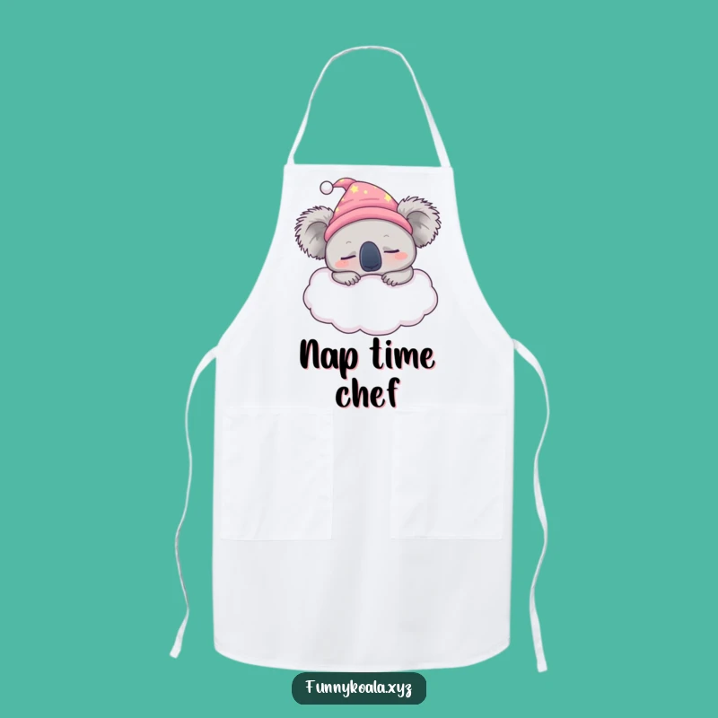 Funny Sleepy Koala Chef Apron - Hilarious Comfort Kitchen Gear