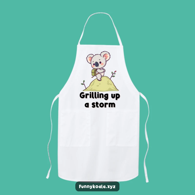 Funny Koala Hiking Apron: Humorous Kitchenwear for the Trail-Ready Chef