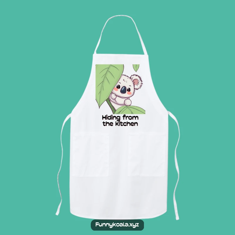 Funny Koala Apron - Kitchen Fun with a Peeking Chef Koala Gift