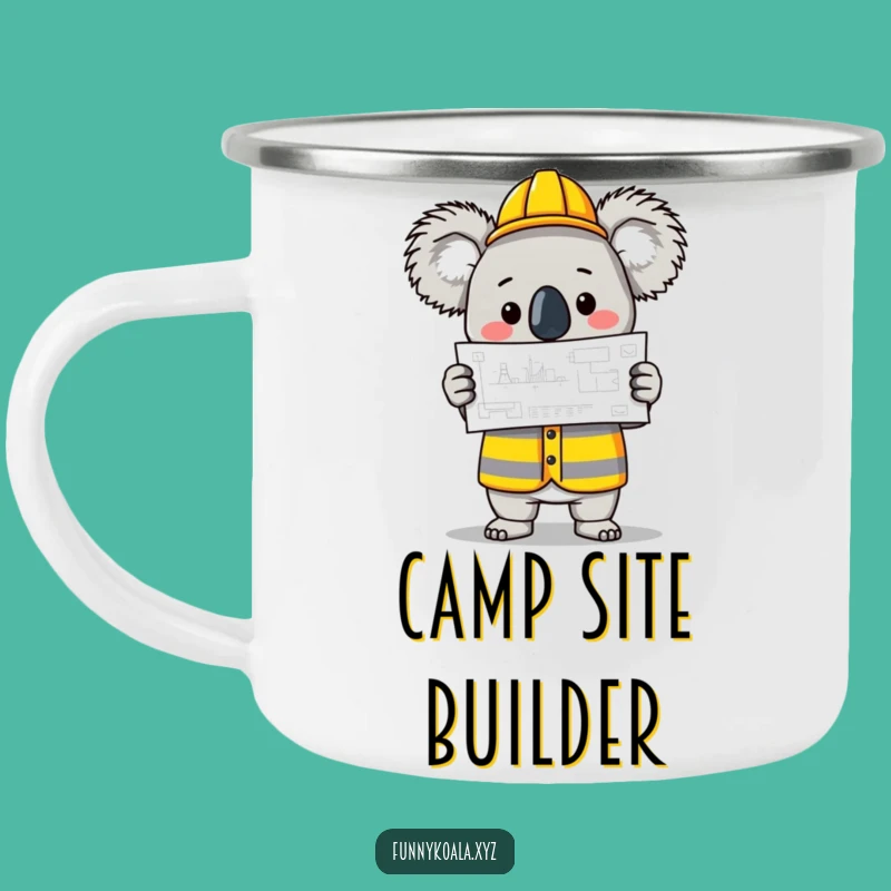 Funny Koala Builder Camping Mug: Durable and Humorous Drinkware for the Workshop