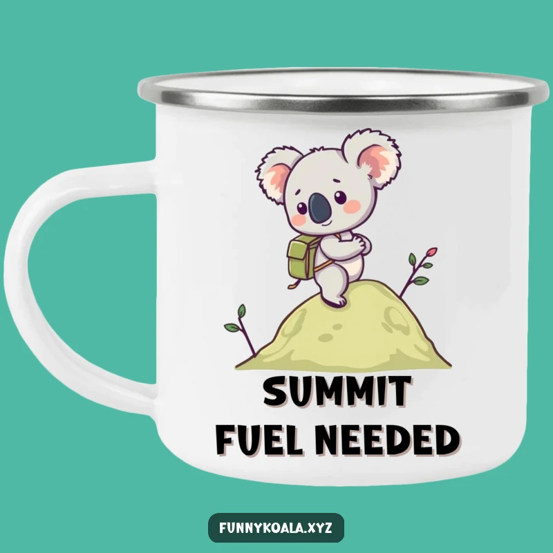Funny Koala Hiking Camping Mug: Durable and Humorous Drinkware for Trekkers