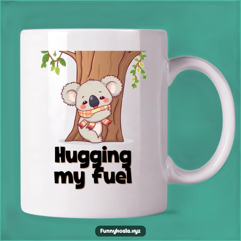 Funny Koala Hugging Tree Mug: Cozy and Adorable Gift for Animal Lovers!