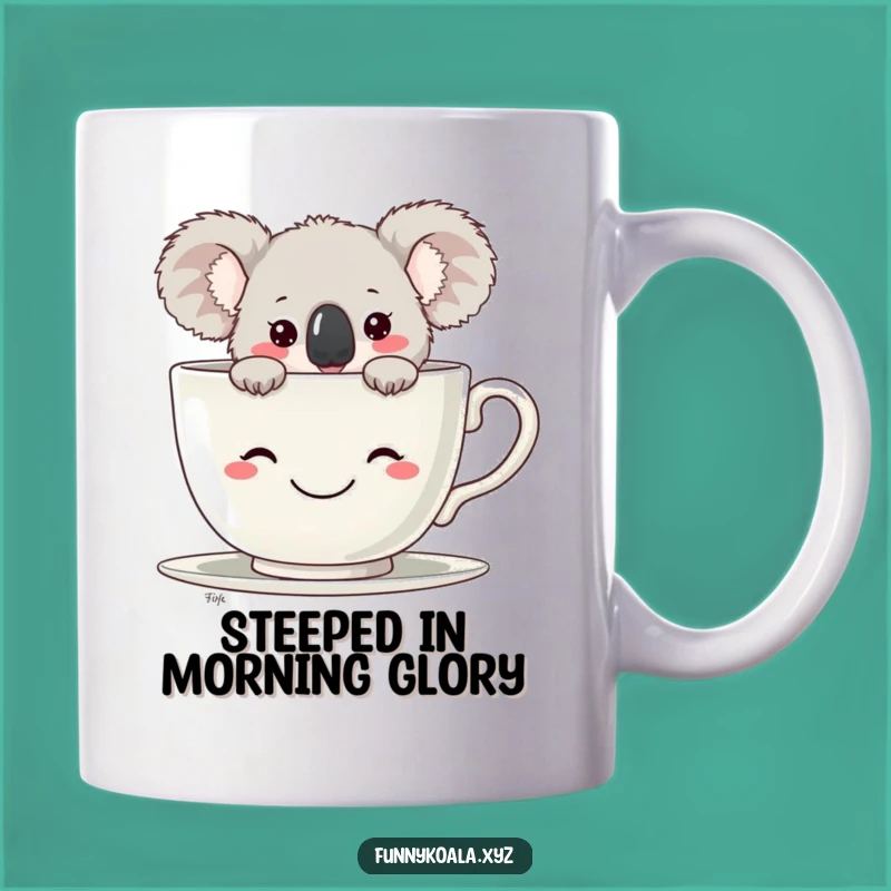 Funny Koala Teacup Mug: Adorable Animal Lover Gift for Tea Enthusiasts