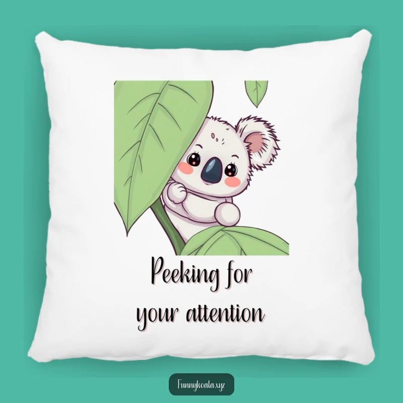 Funny Koala Pillow - Soft & Cuddly Peeking Character Accent Pillow Gift