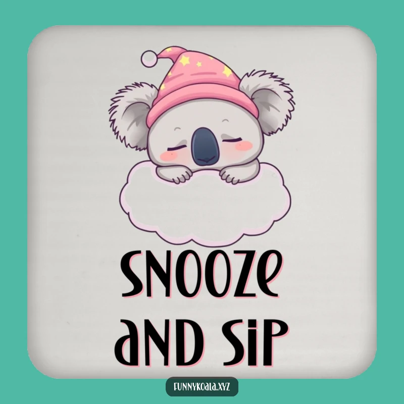 Funny Sleepy Koala Coaster Set - Protect Surfaces with Slumber
