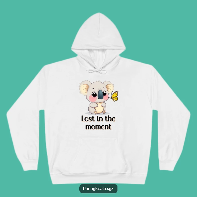 Funny Koala Butterfly Hoodie: Cozy and Humorous Sweatshirt for Dreamers