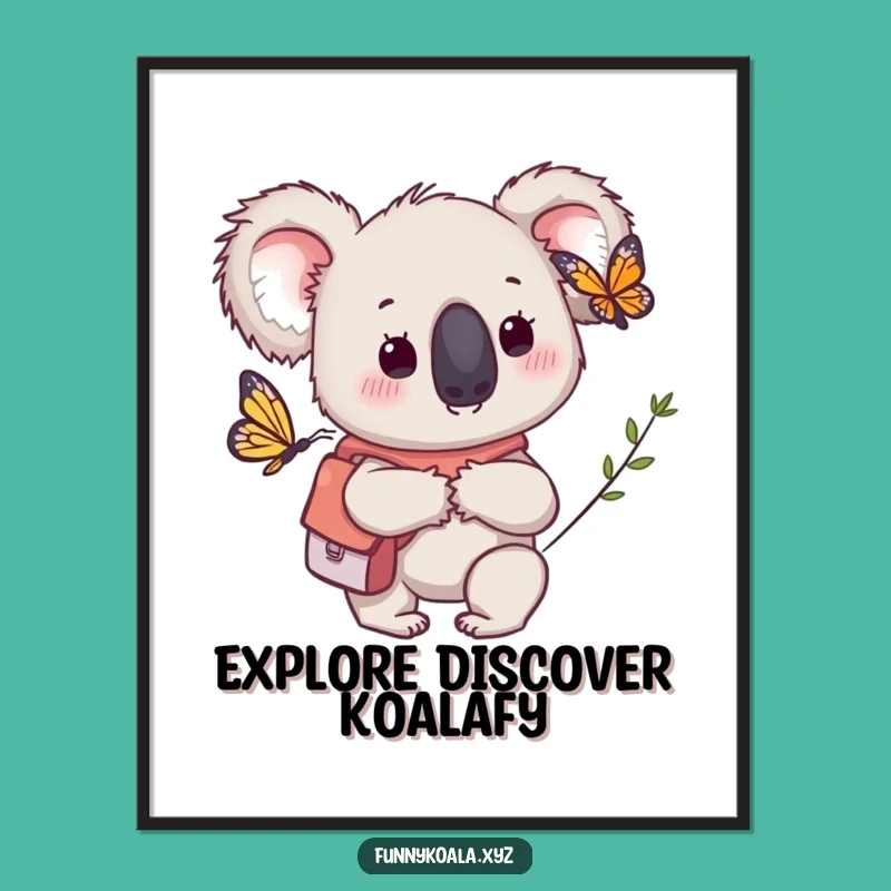 Printable Wall Art: Curious Koala Explorer, Free Downloadable & Print at Home Decor