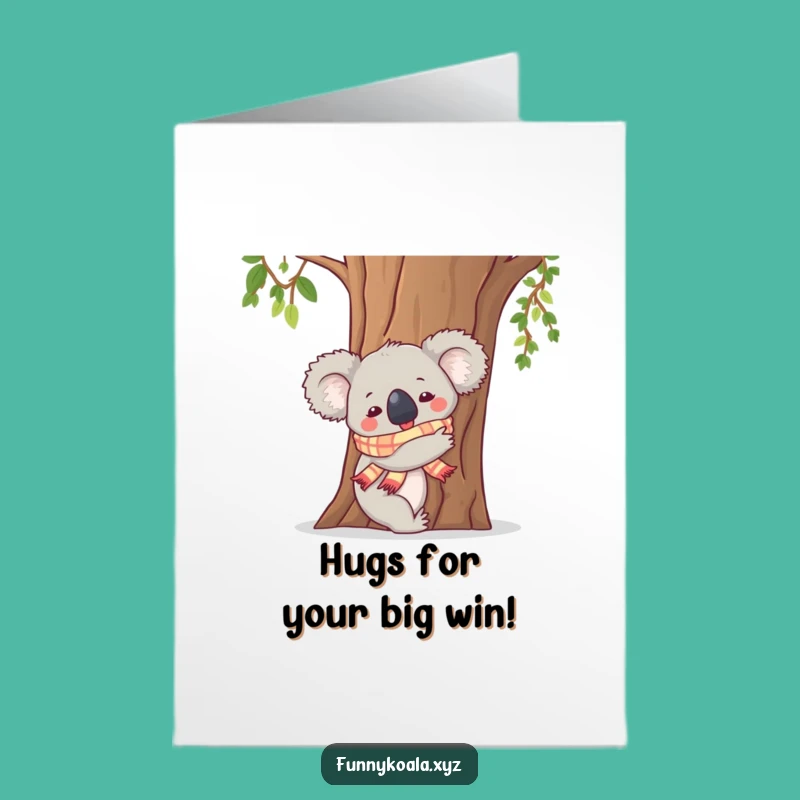 Free Printable Koala Tree Hug Congrats Card - Adorable Downloadable Gift for Success