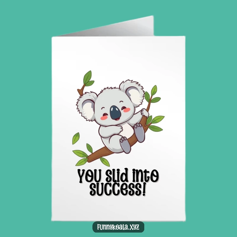 Koala Fun Slide Free Printable Congrats Card - Joyful Downloadable Gift!
