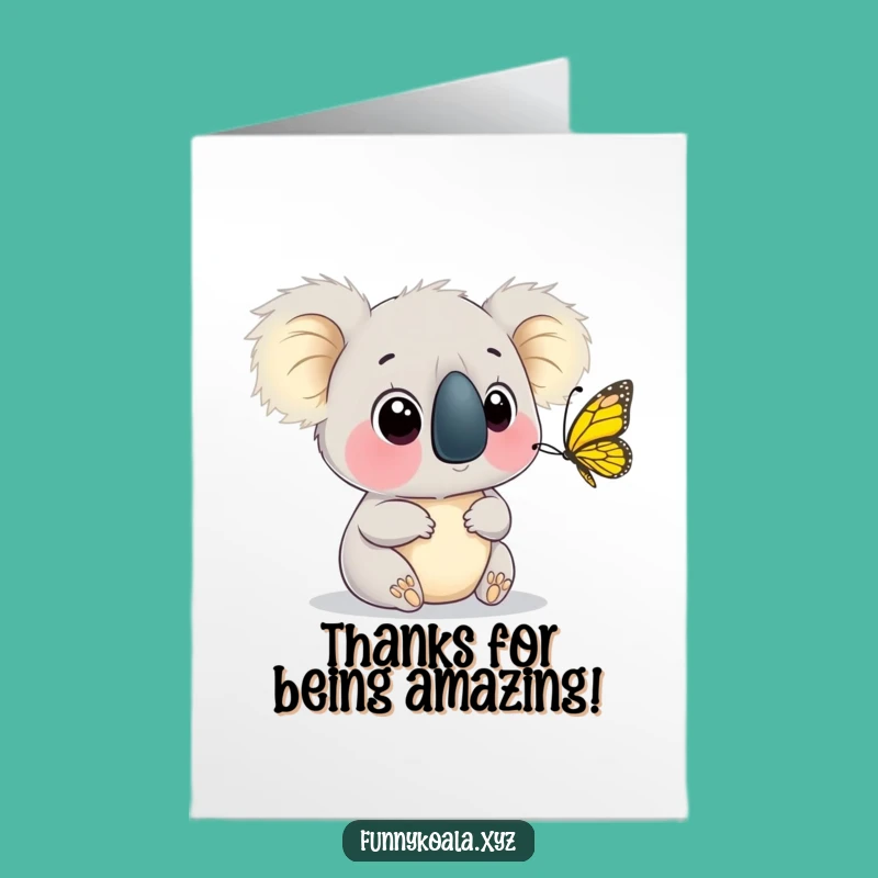 Free Printable Thank You Card: Koala's Gentle Thanks for a Downloadable Gift
