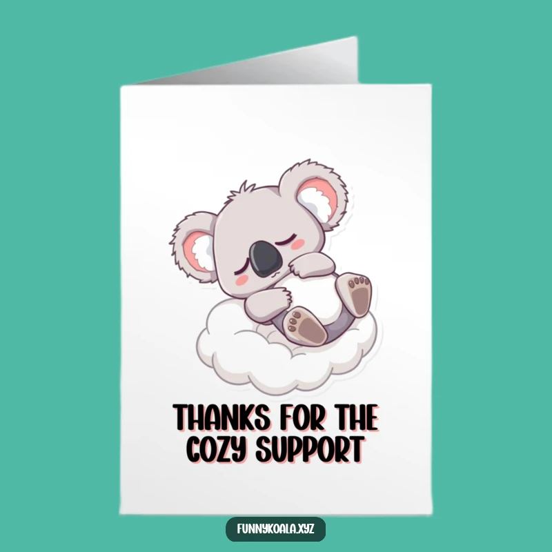 Free Printable Thank You Card: Sleepy Koala Cloud Rest Gift, Downloadable & Print at Home
