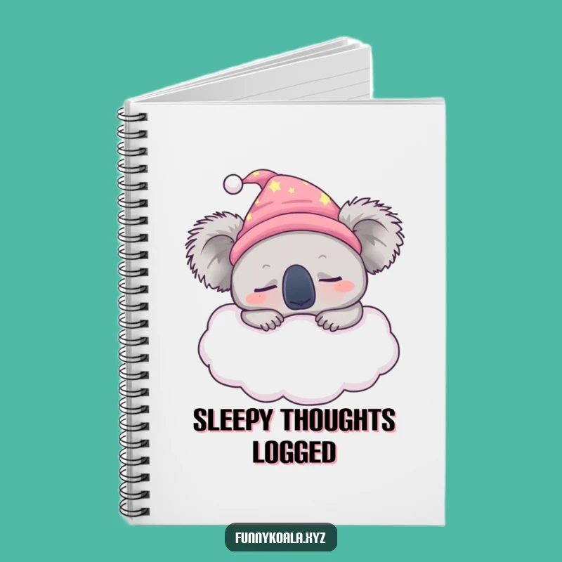 Funny Sleepy Koala Notebook - Journal for Dreamy Thoughts