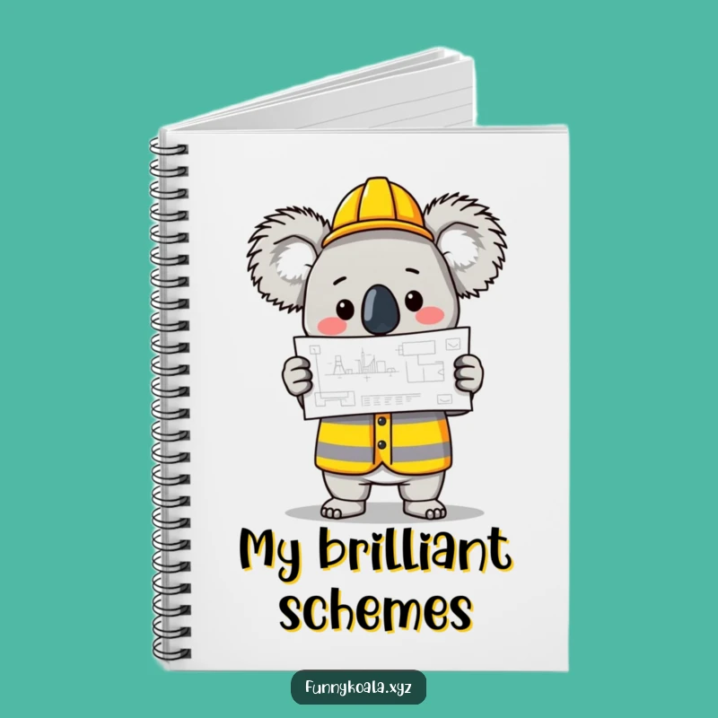 Funny Koala Builder Notebook: Humorous Journal for Plans and Project Notes