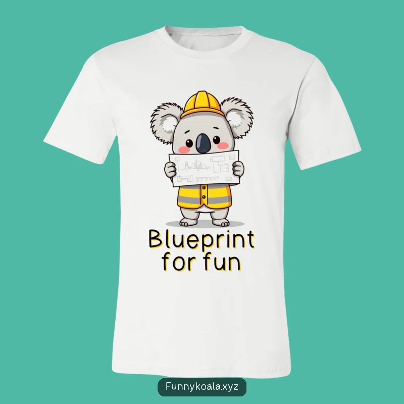 Funny Koala Builder T-Shirt: Humorous Construction Graphic Tee for Handy People