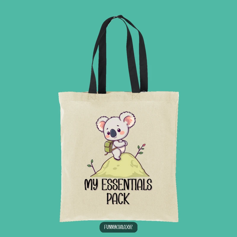 Funny Koala Hiking Tote Bag: Durable and Humorous Carryall for Explorers